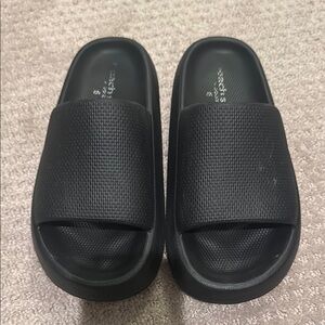 Black Slide Sandals
